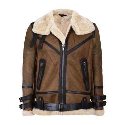 Classic B3 Brown Shearling Leather Jacket